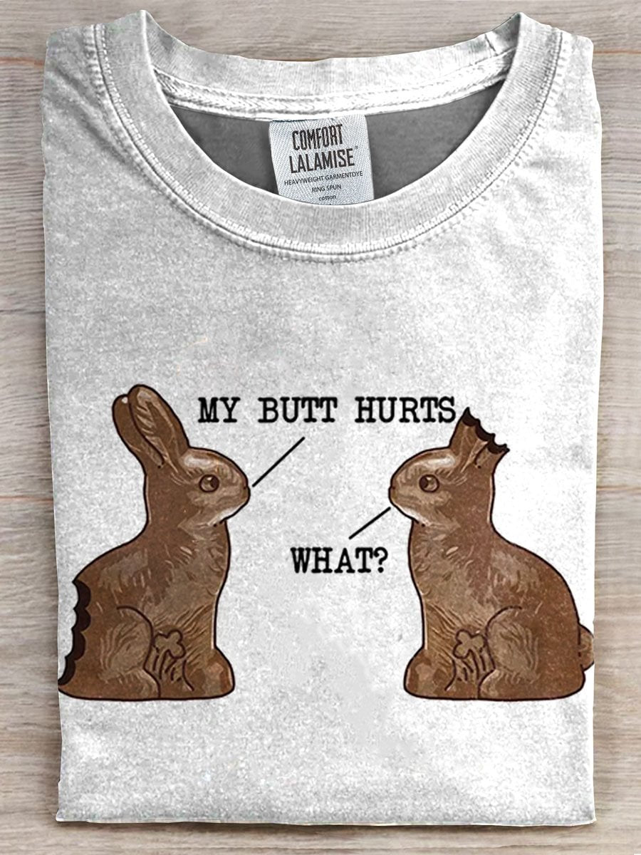 Funny Bunny Printed Casual T-shirt