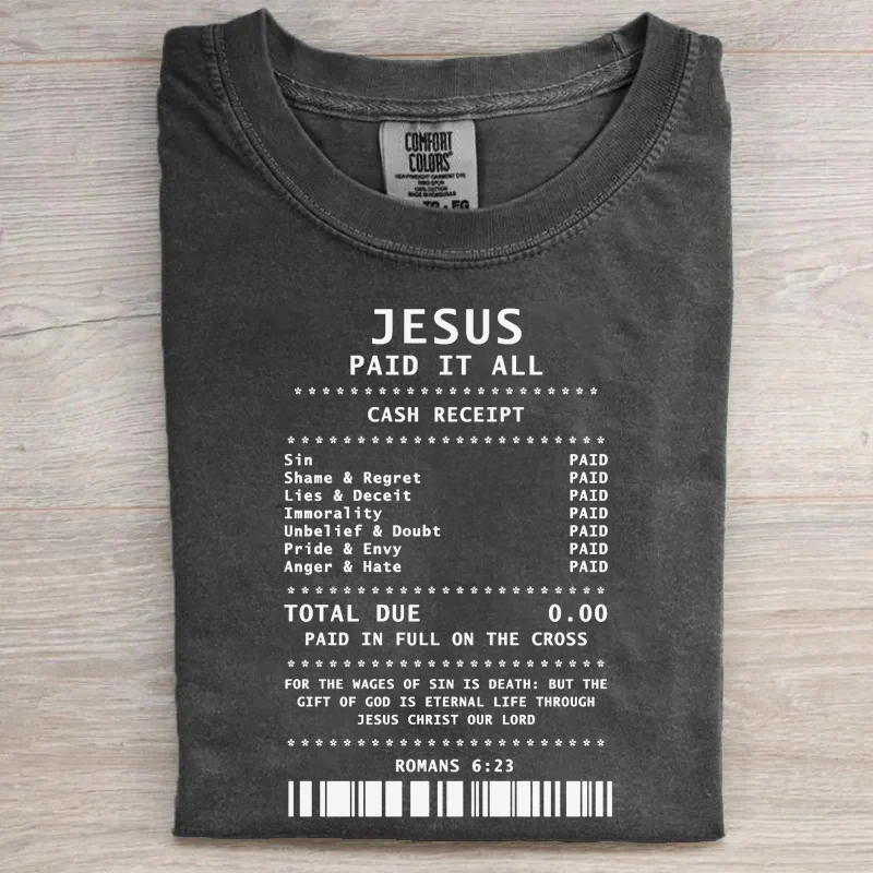 Jesus Paid It All Retro Tee