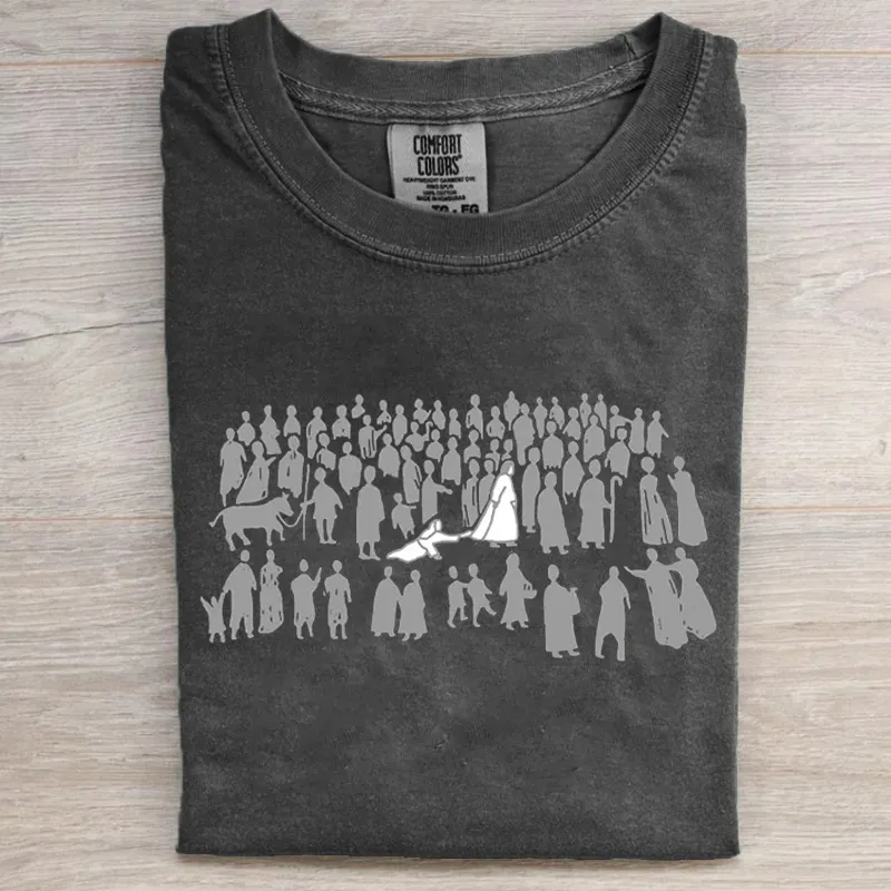 By His Wounds Christian Retro Tee