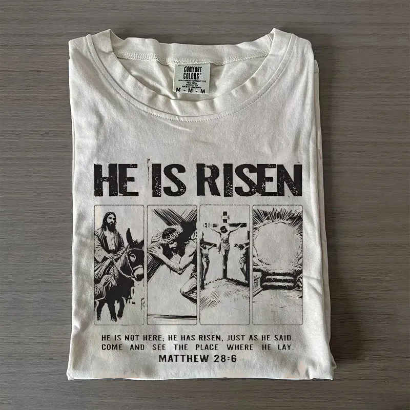 He Is Risen Christian T-shirt