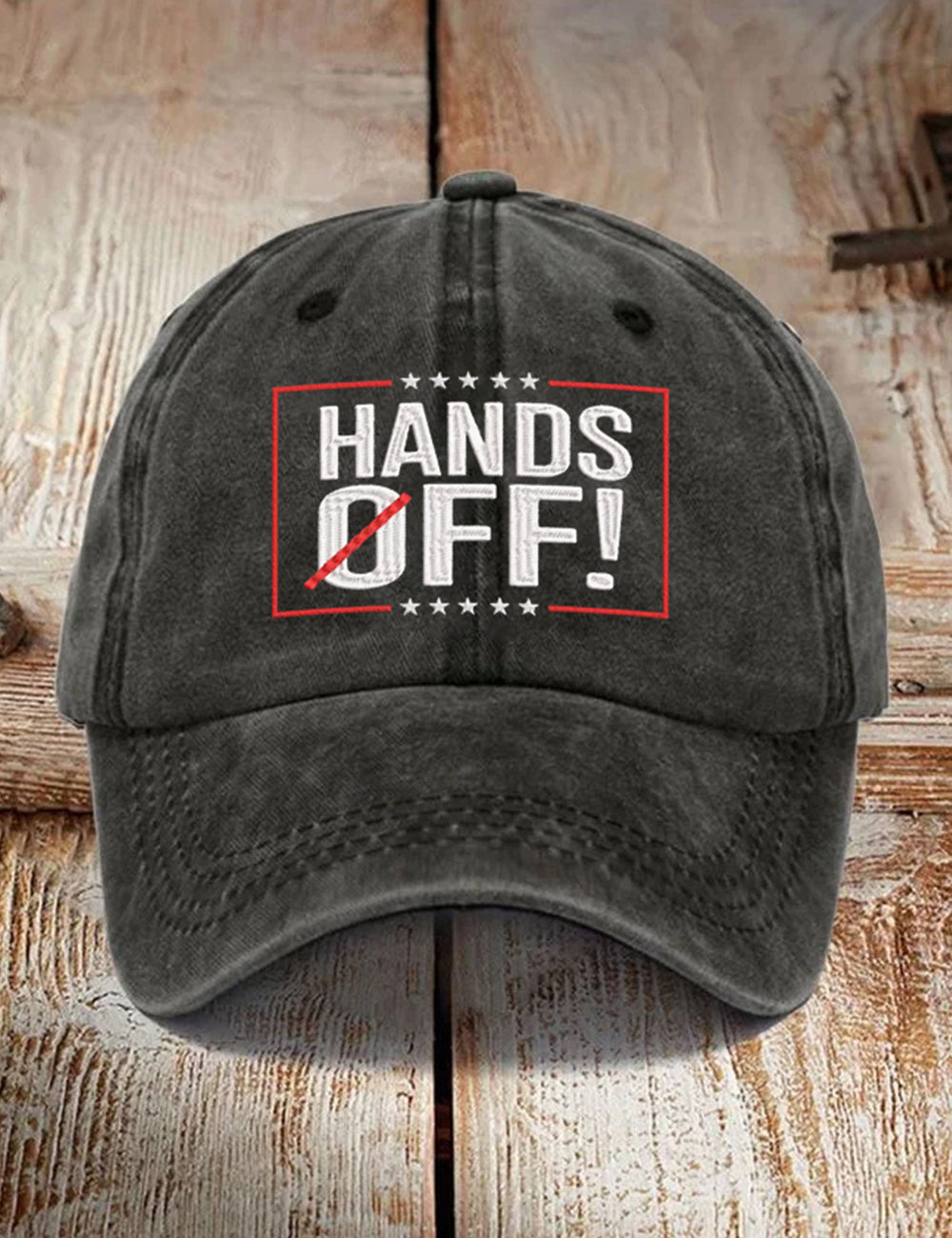 Hands Off Protest Embroidered Baseball Hat