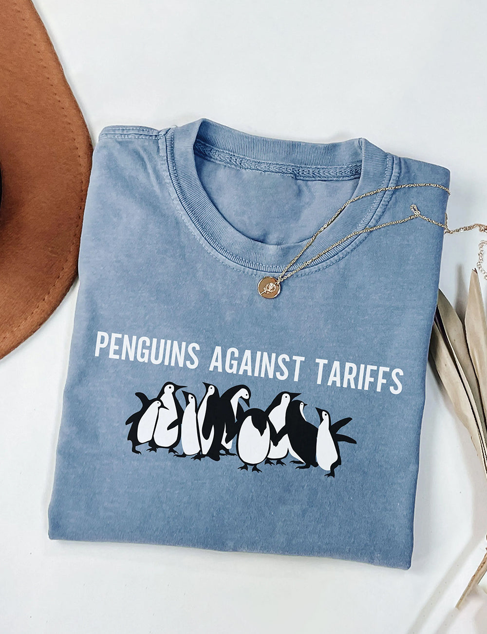 Penguins Against Tariffs Shirt Funny Anti T-Shirt