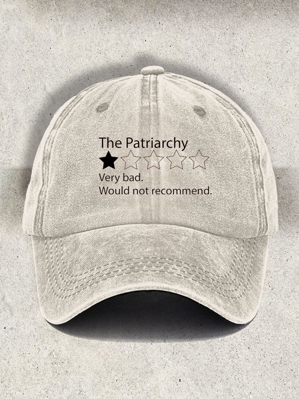 The Patriarchy Bad Review Printed Baseball Cap