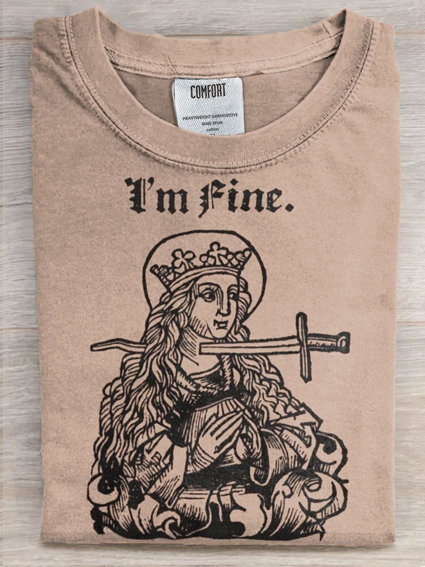 I‘m Fine Art Print Casaul Short Sleeve T-shirt
