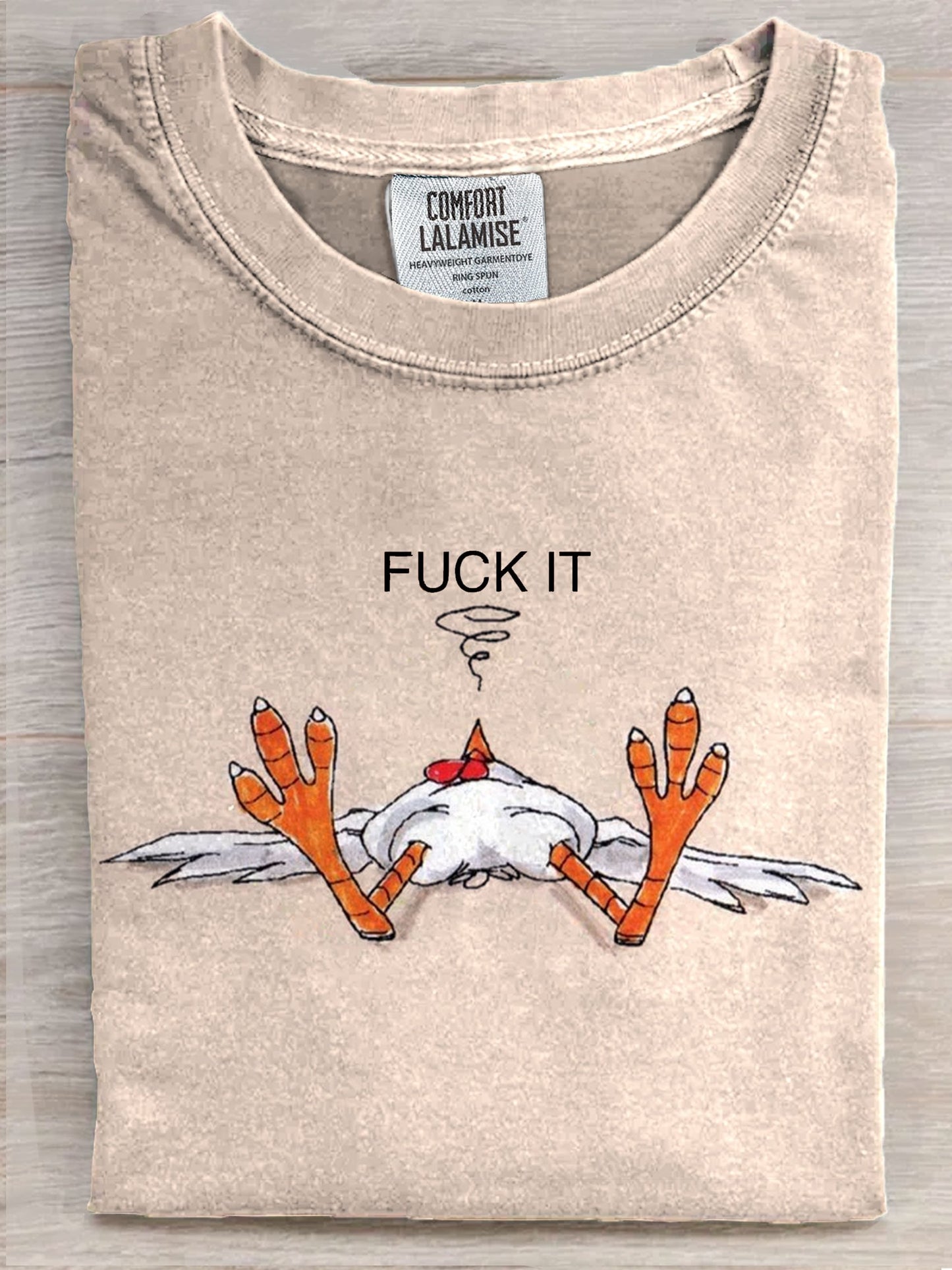 Fuck It Art Print Casaul Short Sleeve T-shirt