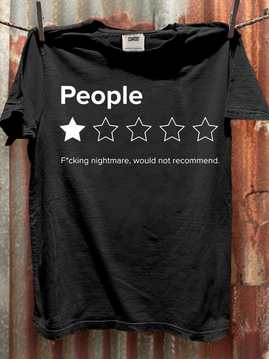 Funny People Art Print Casaul Short Sleeve T-shirt