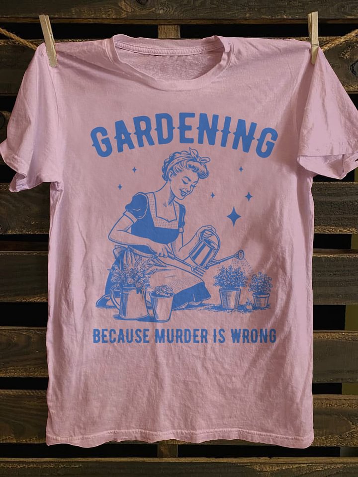 Women's Funny Print Crew Neck T-shirt