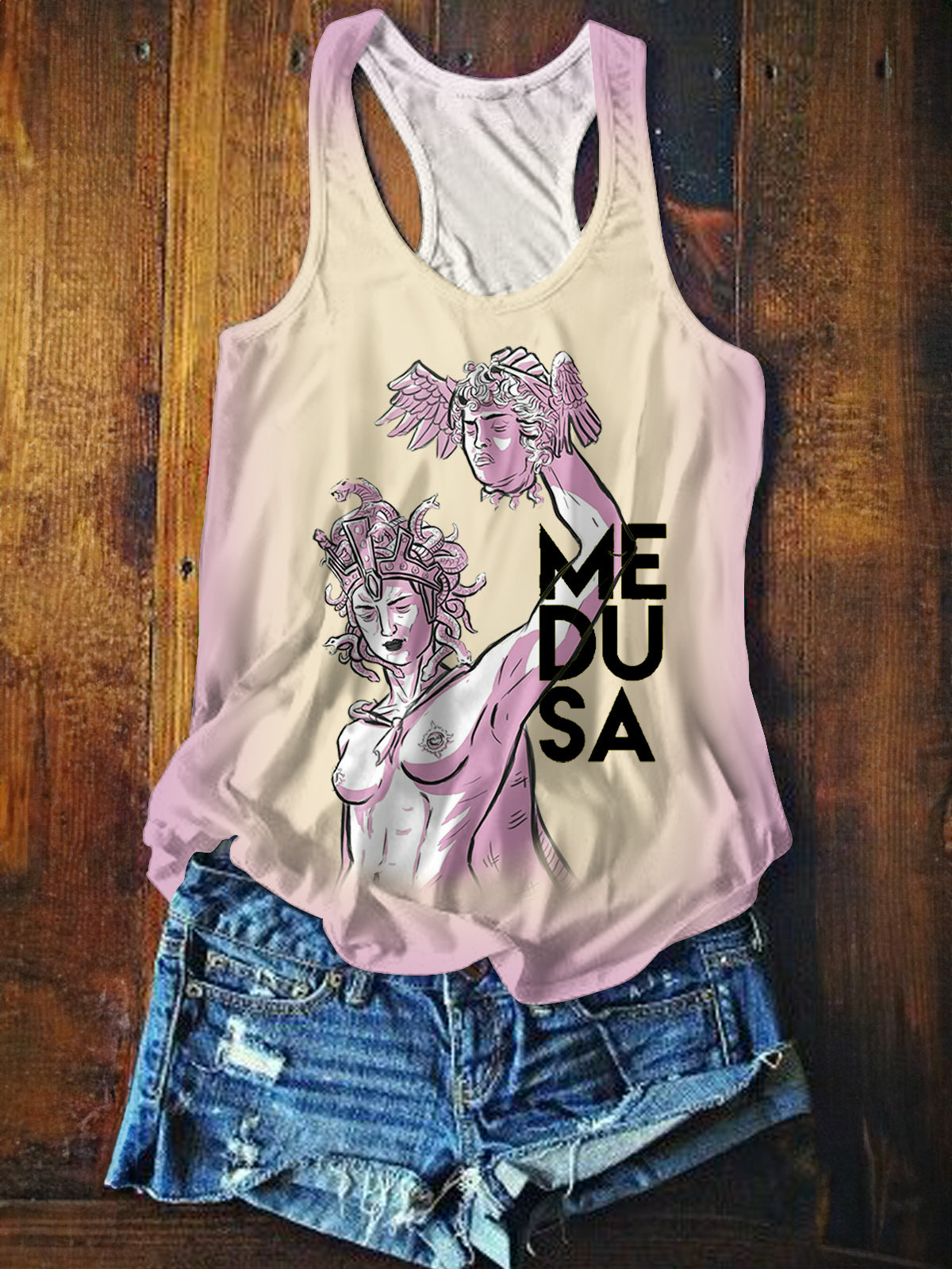 Girls Will Be Girls Medusa Printed Tank Top