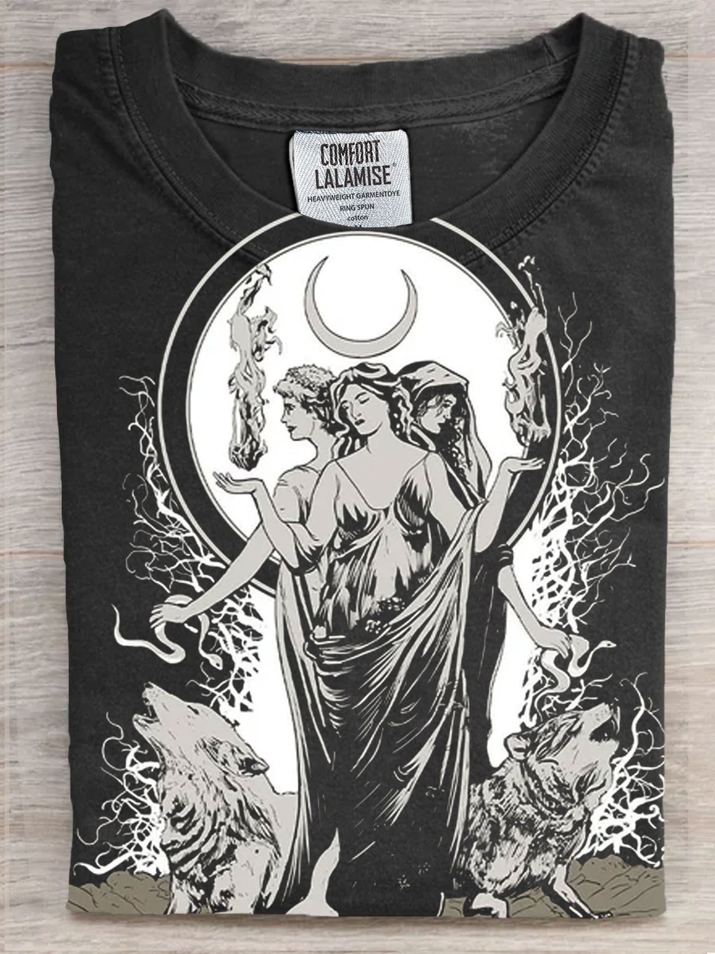 Moon Goddess Art Print Casaul Short Sleeve T-shirt