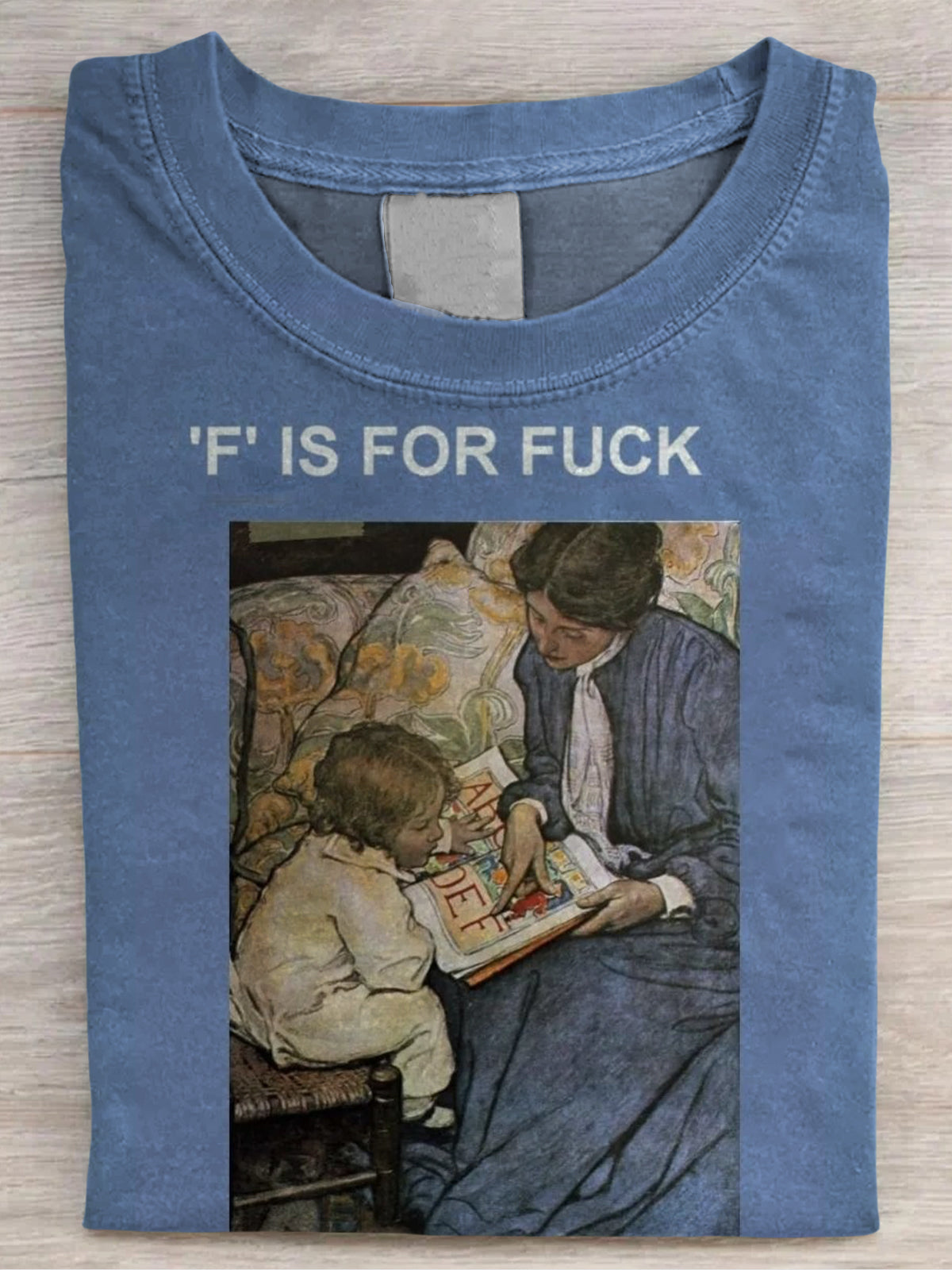 F is for Fuck Print Casual Loose T-Shirt