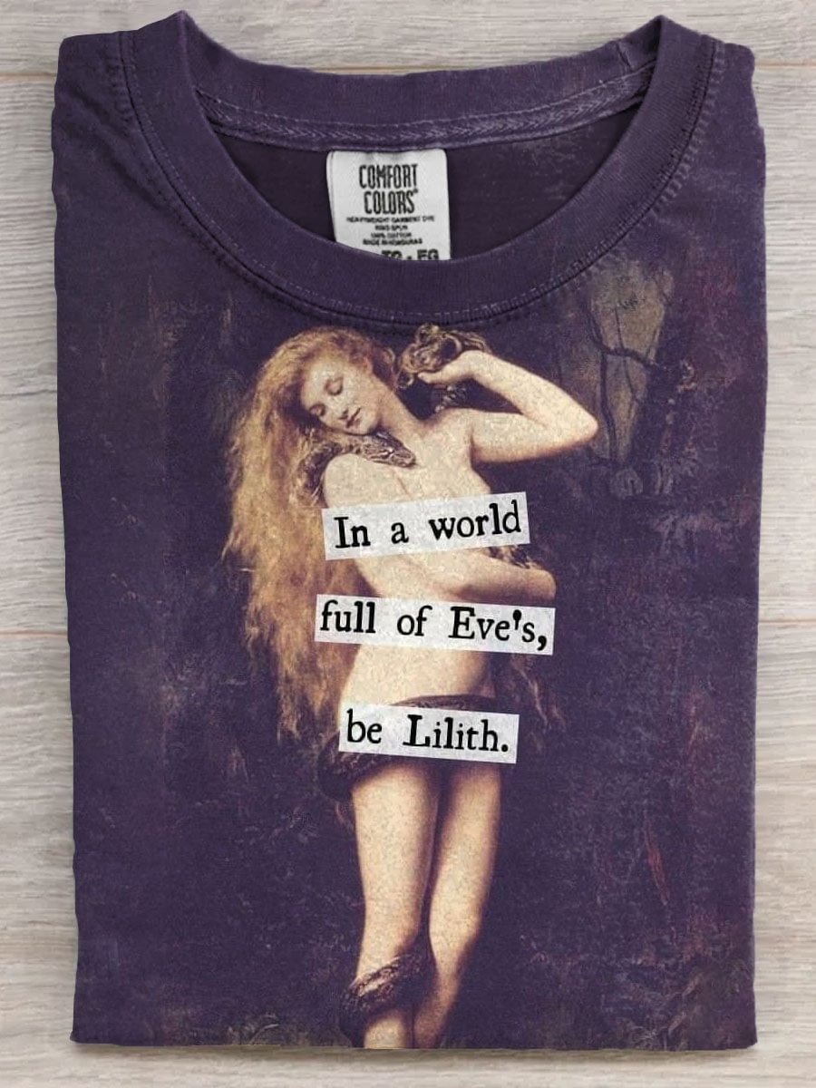 Vintage Funny Art Print Casaul Short Sleeve T-shirt