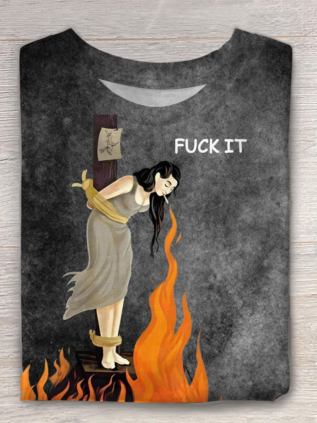 Fuck It Fun Prints Crew Neck T-shirt