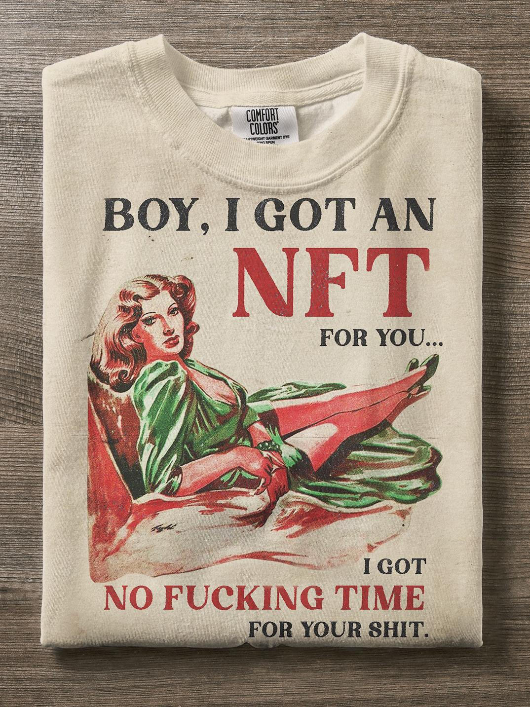 Junge, ich habe ein NFT für dich, lustiges, lässiges T-Shirt mit Vintage-Print