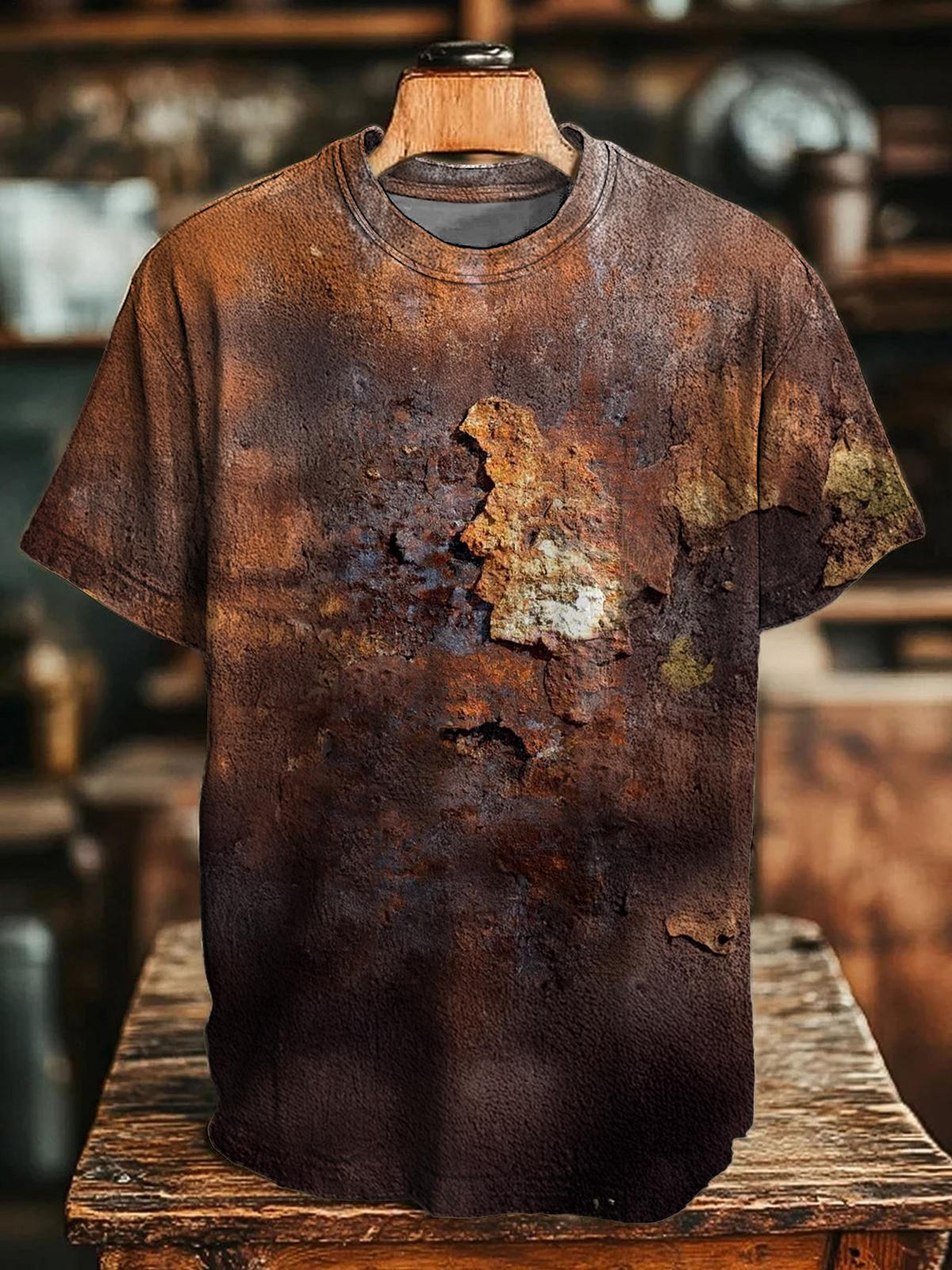 Retro Printed Crew Neck T-shirt