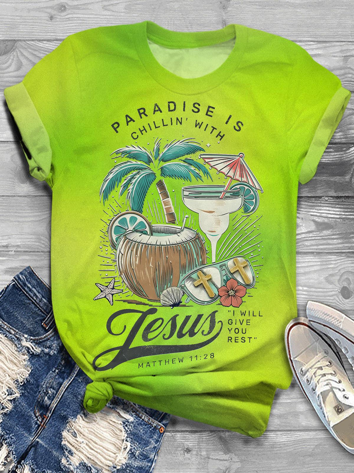 Chillin' With Jesus Crew Neck T-shirt