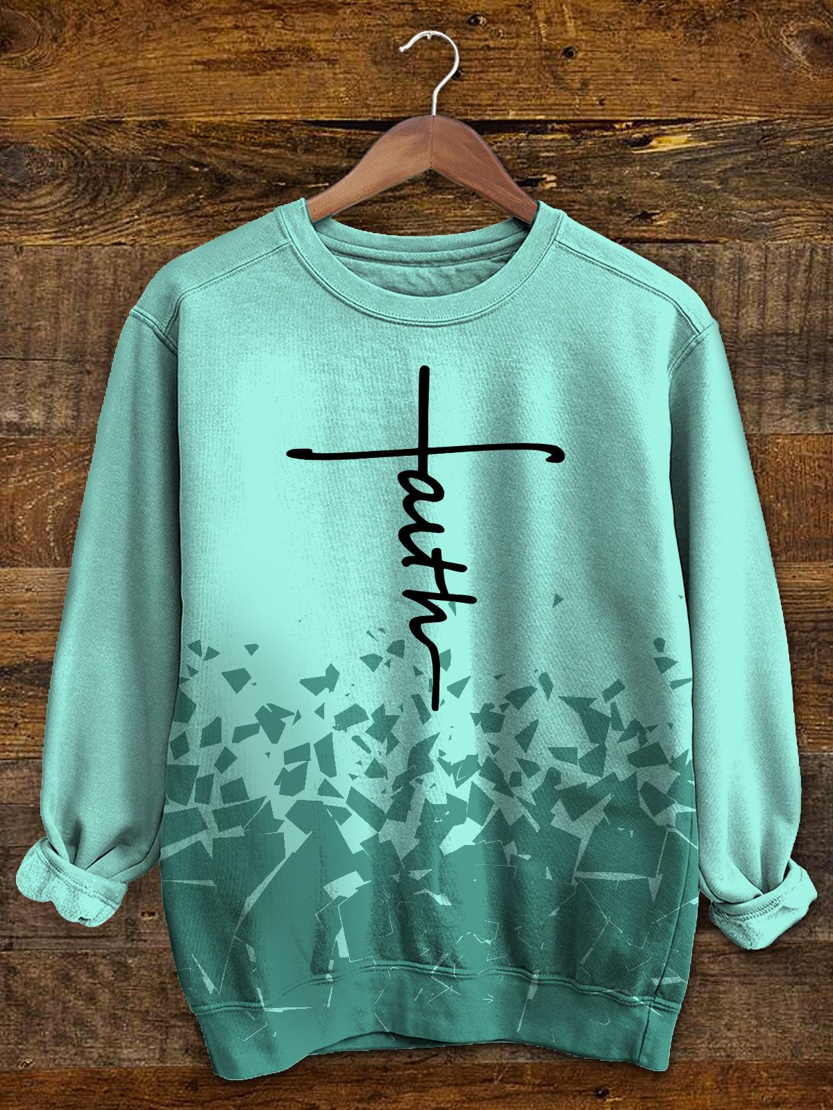 Women's Christian Long Sleeve Printed Top