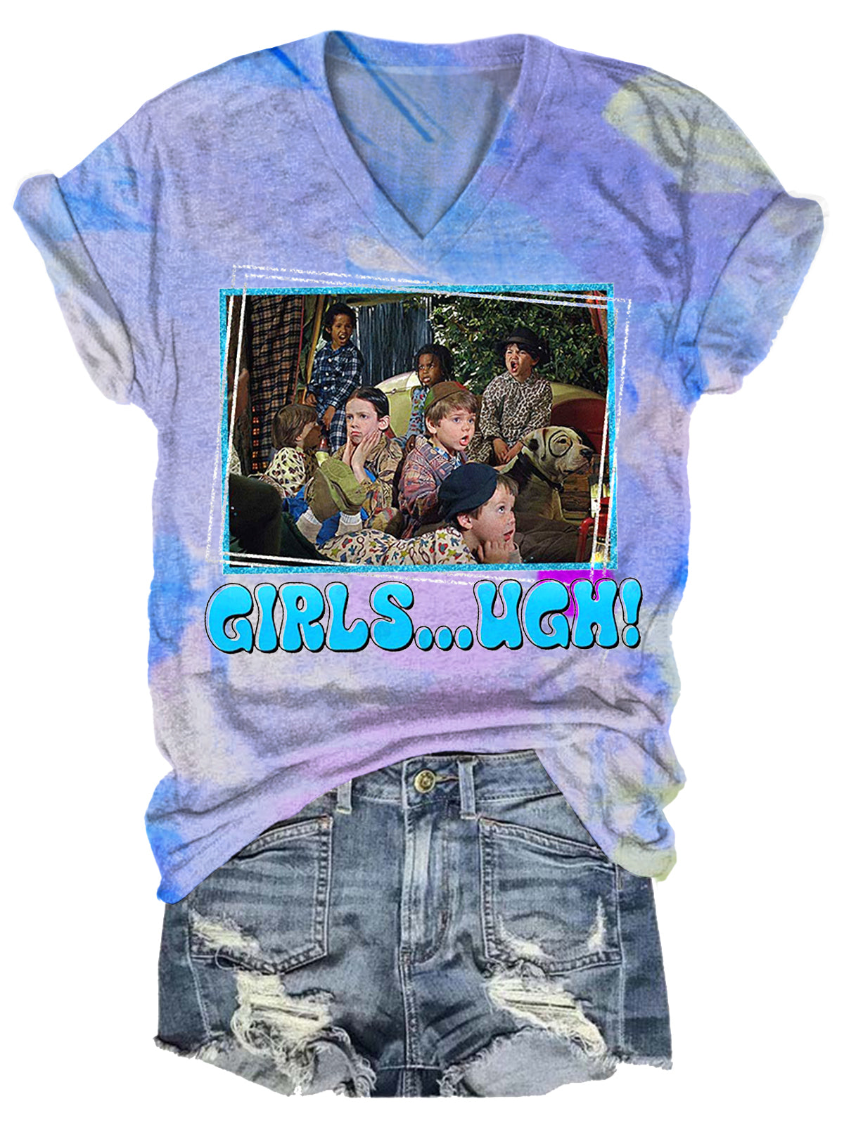 Mädchen T-Shirt mit lustigem Ugh-Filmfan-Print