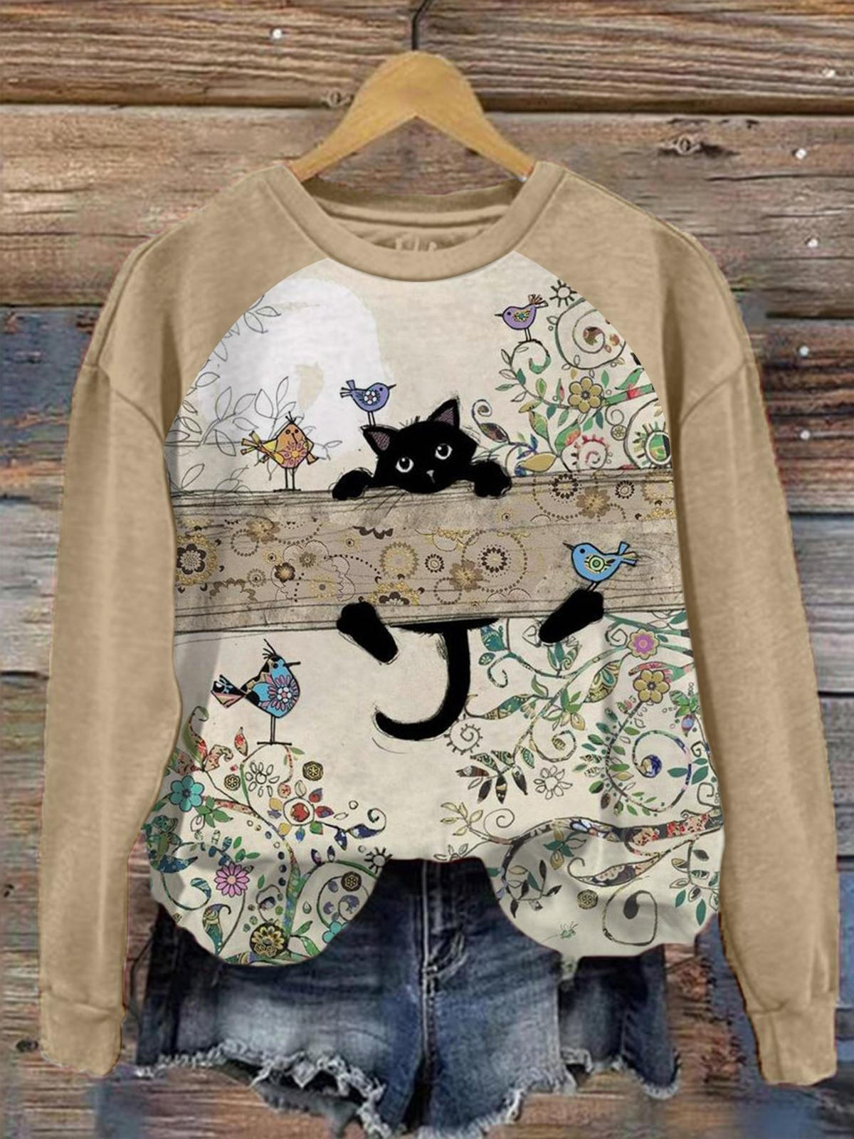Kletterbaumkatze Langarmshirt