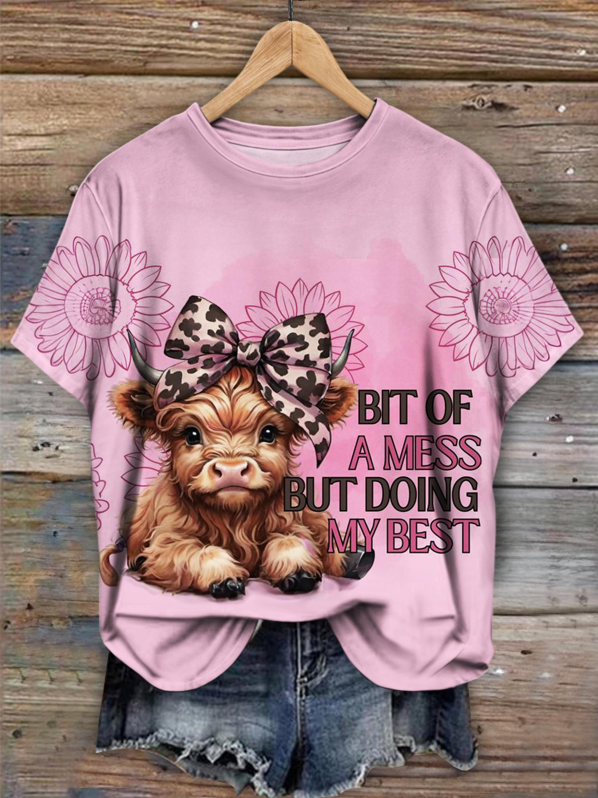 Bit Of A Mess But Doing My Best Print T-shirt