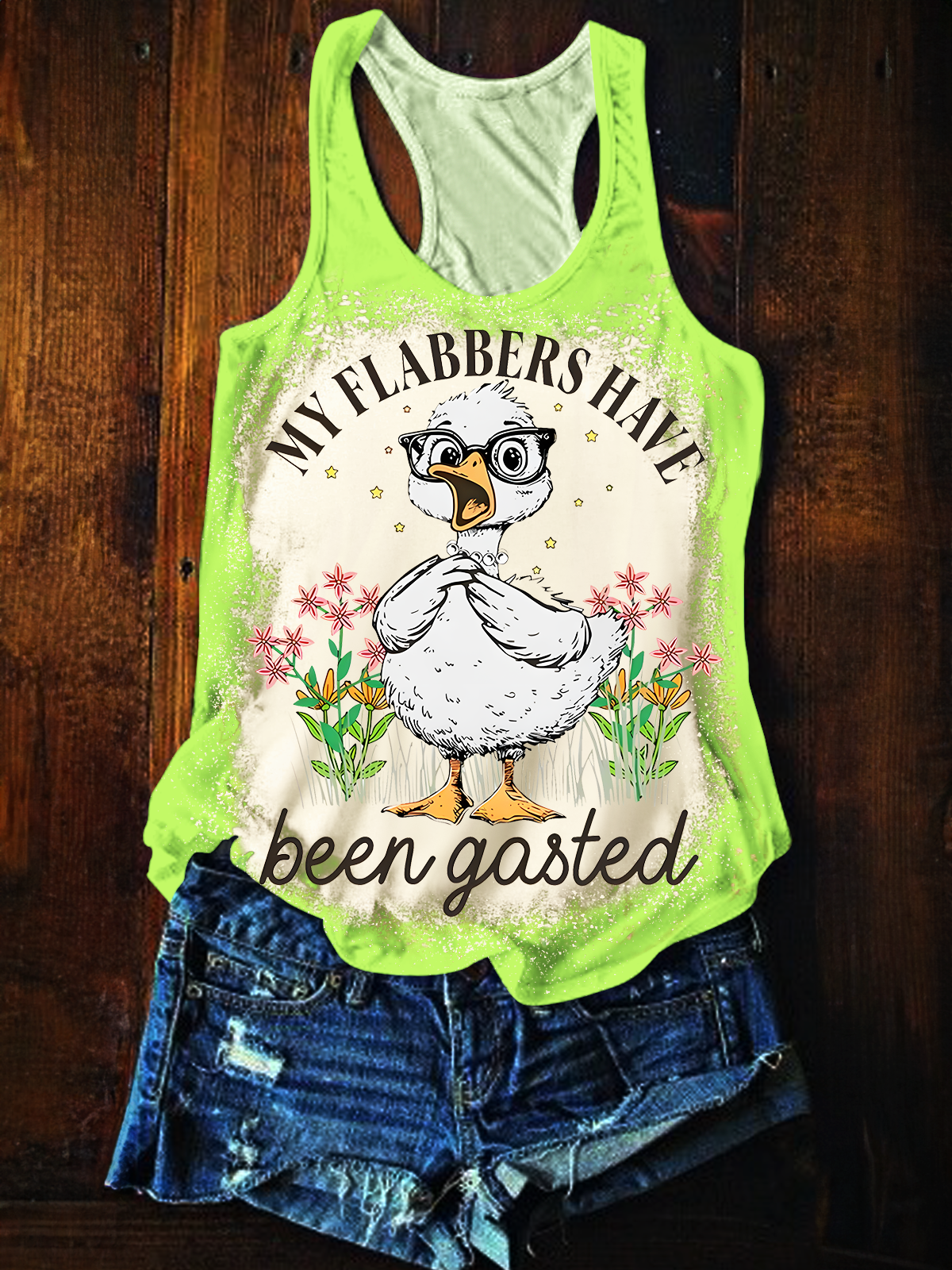 My Flabbers Have Been Gasted Printed Casual Tank Top