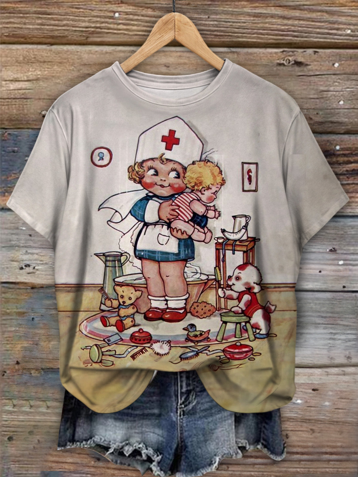 Nora Annie Birch T-Shirt mit Rundhalsausschnitt
