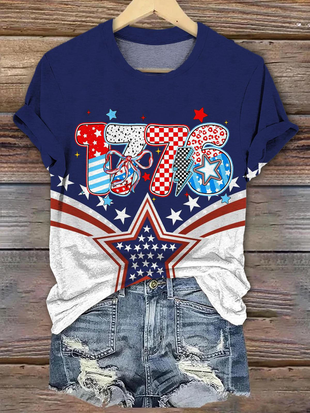 Retro 1776 Coquette Crew Neck T-shirt