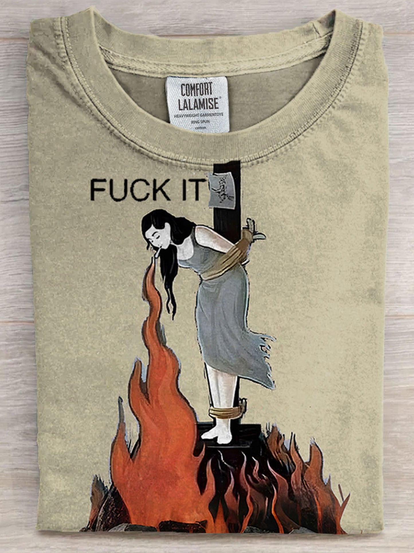 Funny Fuck It Art Print Casaul Short Sleeve T-shirt