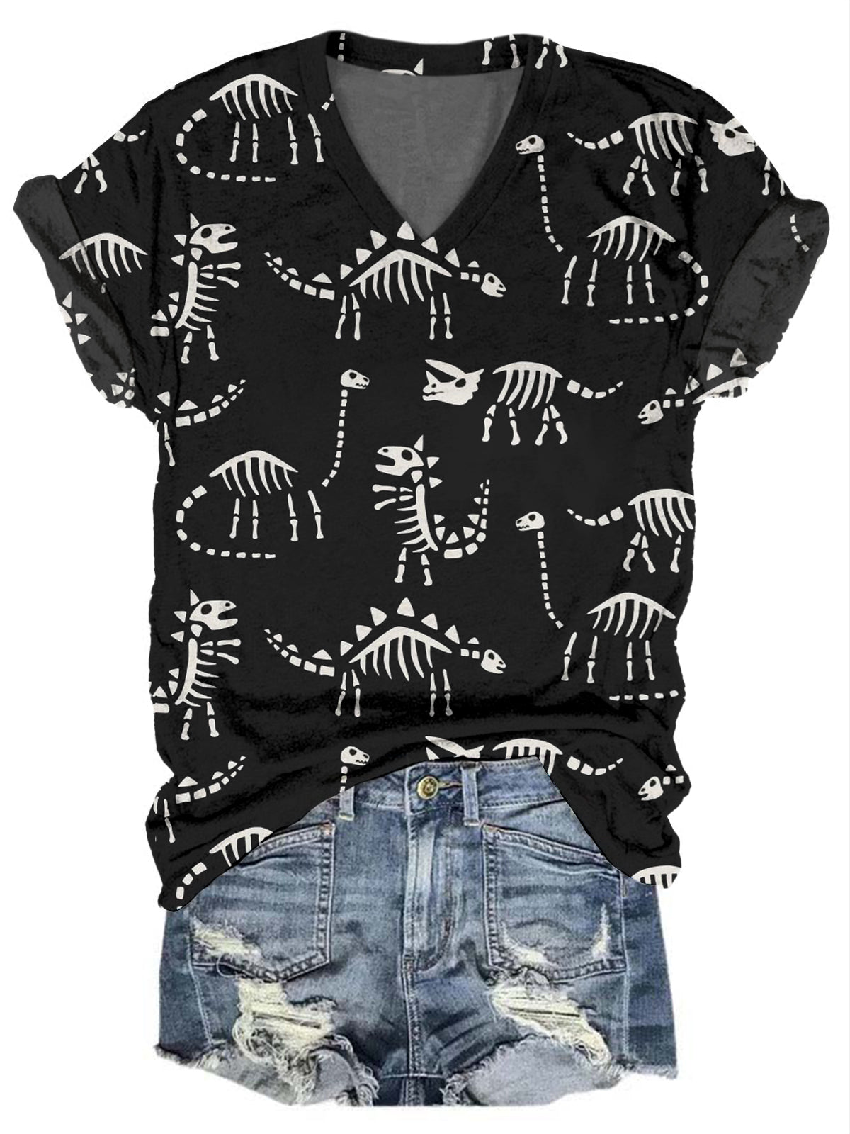 Dinosaurier Kiddie Urlaub Spaß Urlaub Casual Print T-Shirt