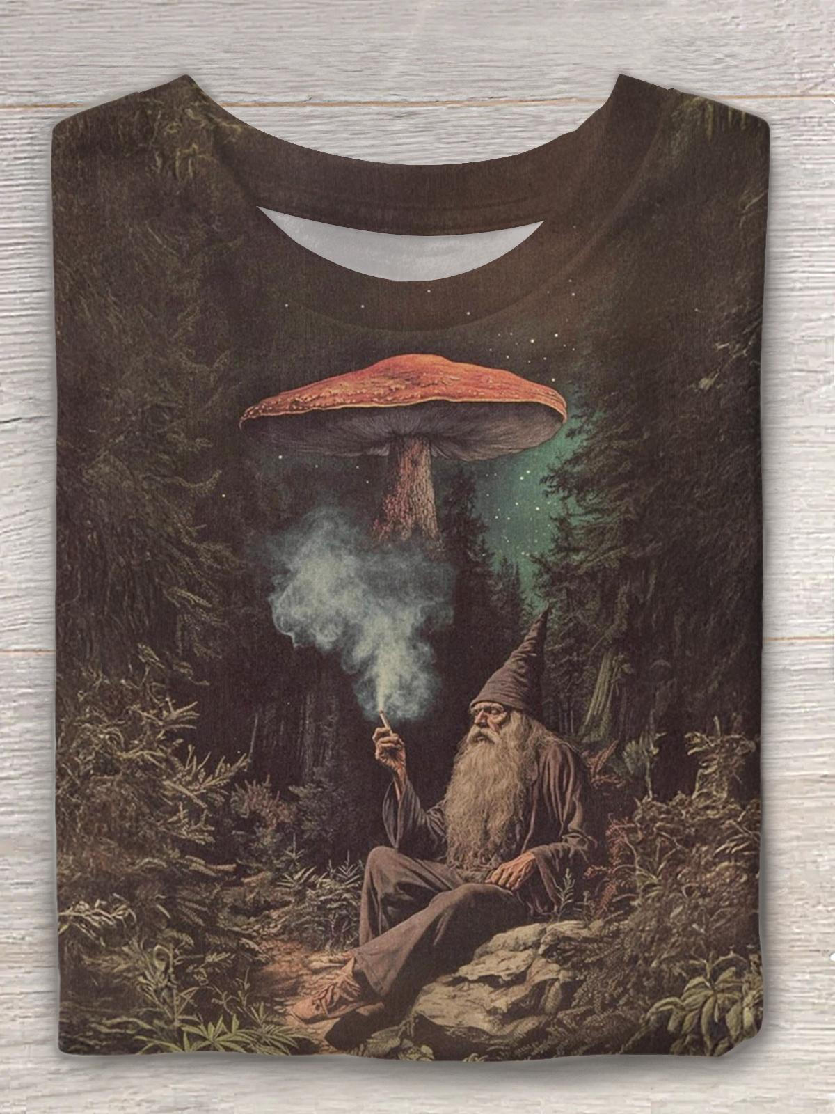 Retro And Quirky Prints Crew Neck T-shirt