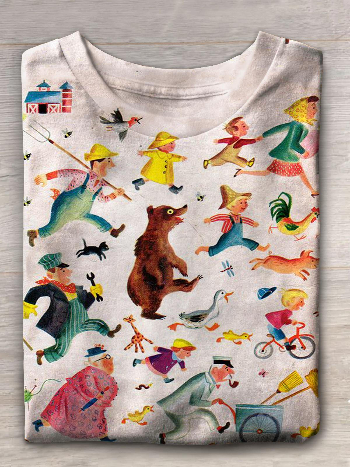 Vintage They're All Runing Crew Neck T-shirt