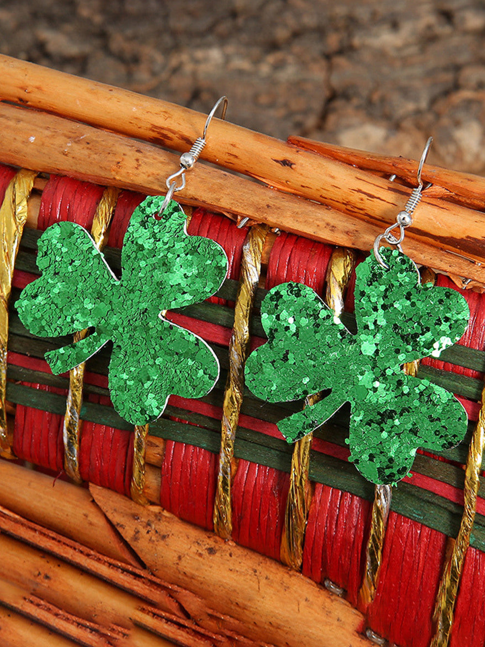 St. Parker's Day Clover Sequin Earrings
