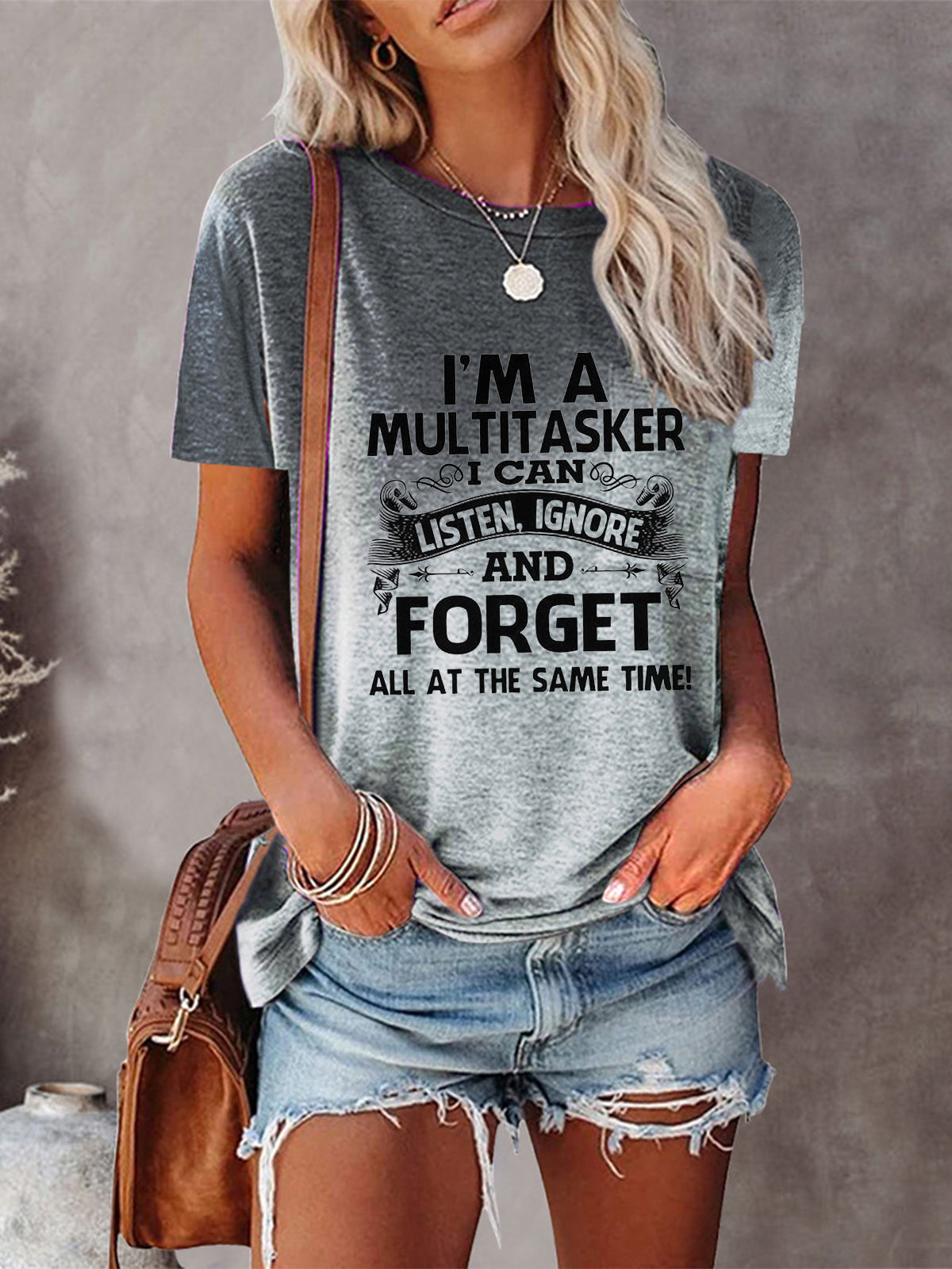 I'm A Multitasker I Can Listen Ignore And Forget Funny Saying Tie-Dye Tee