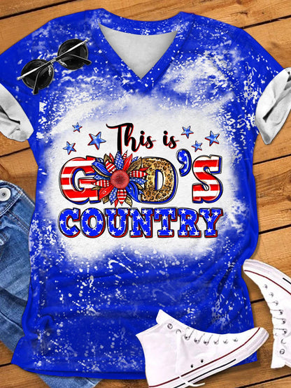 This is god's country 4th of July Print Tee