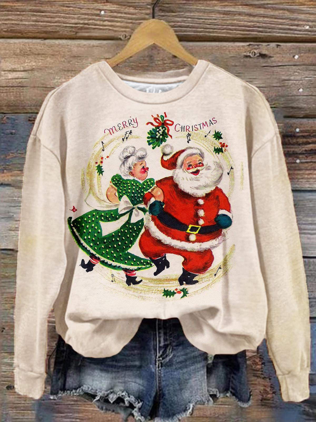 Mr And Mrs Santa Long Sleeve Top
