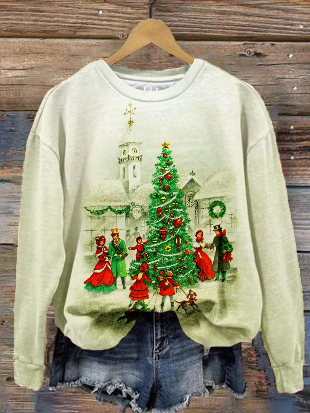 Christmas Gathering Long Sleeve Top