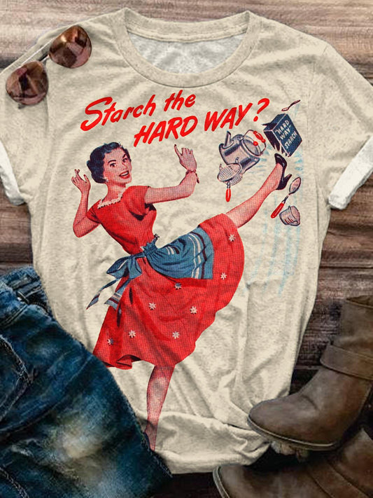 Vintage Starch The Hard Way Crew Neck T-shirt