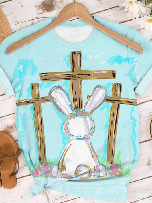 Bunny And Cross Crew Neck T-shirt