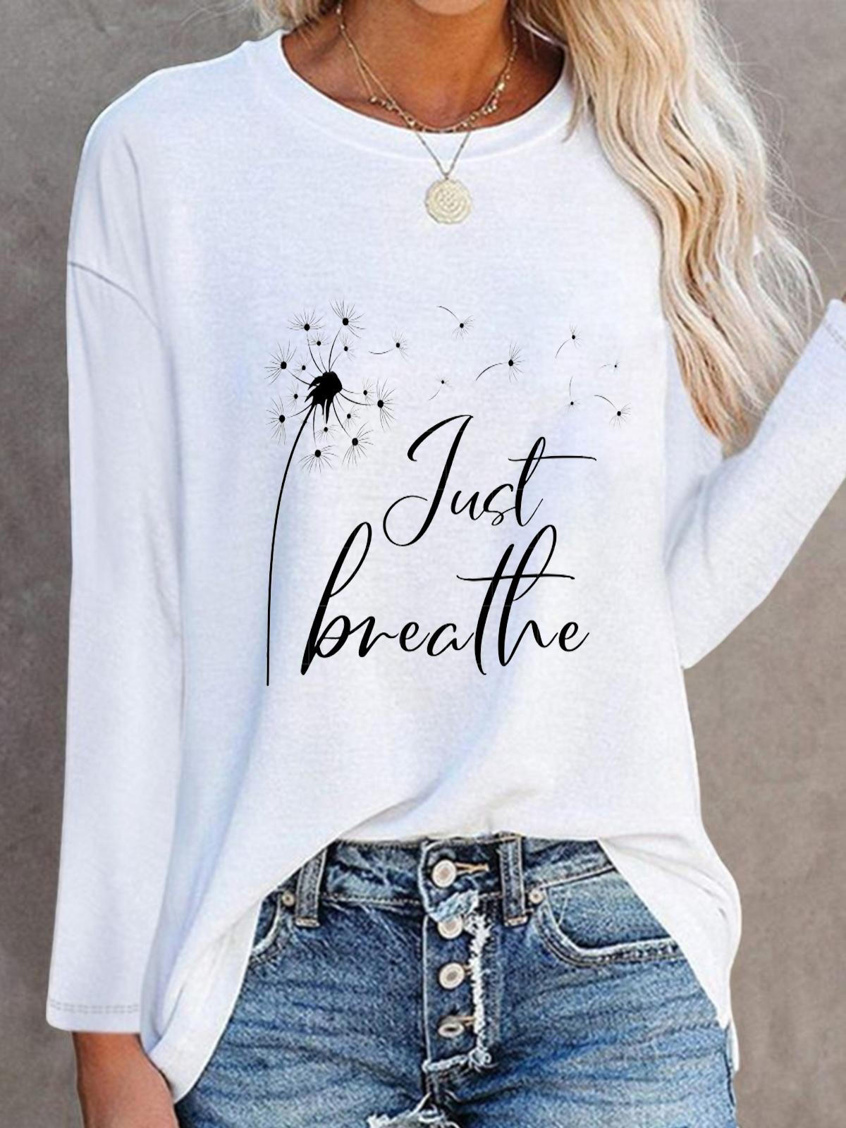 Print Long Sleeve Casual Top