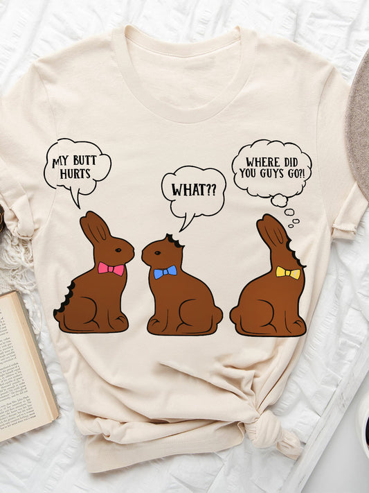 Funny Easter Bunny Crew Neck T-shirt