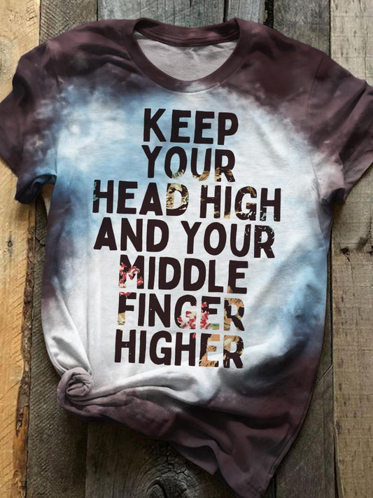 Keep Your Head High Crew Neck T-shirt