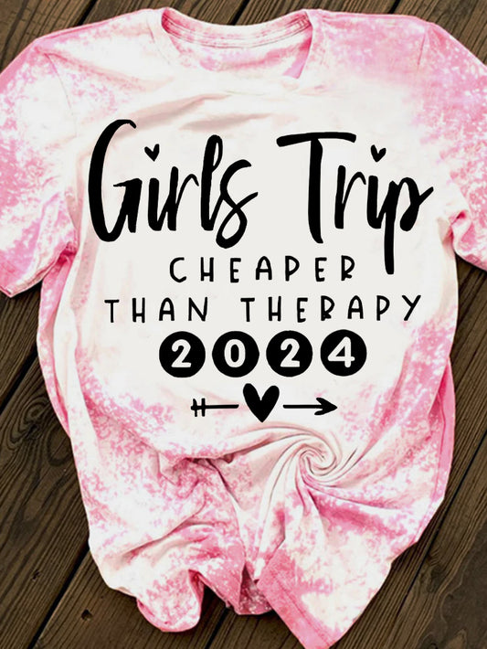 Girls Trip Cheaper Than Therapy 2024 Print Tee