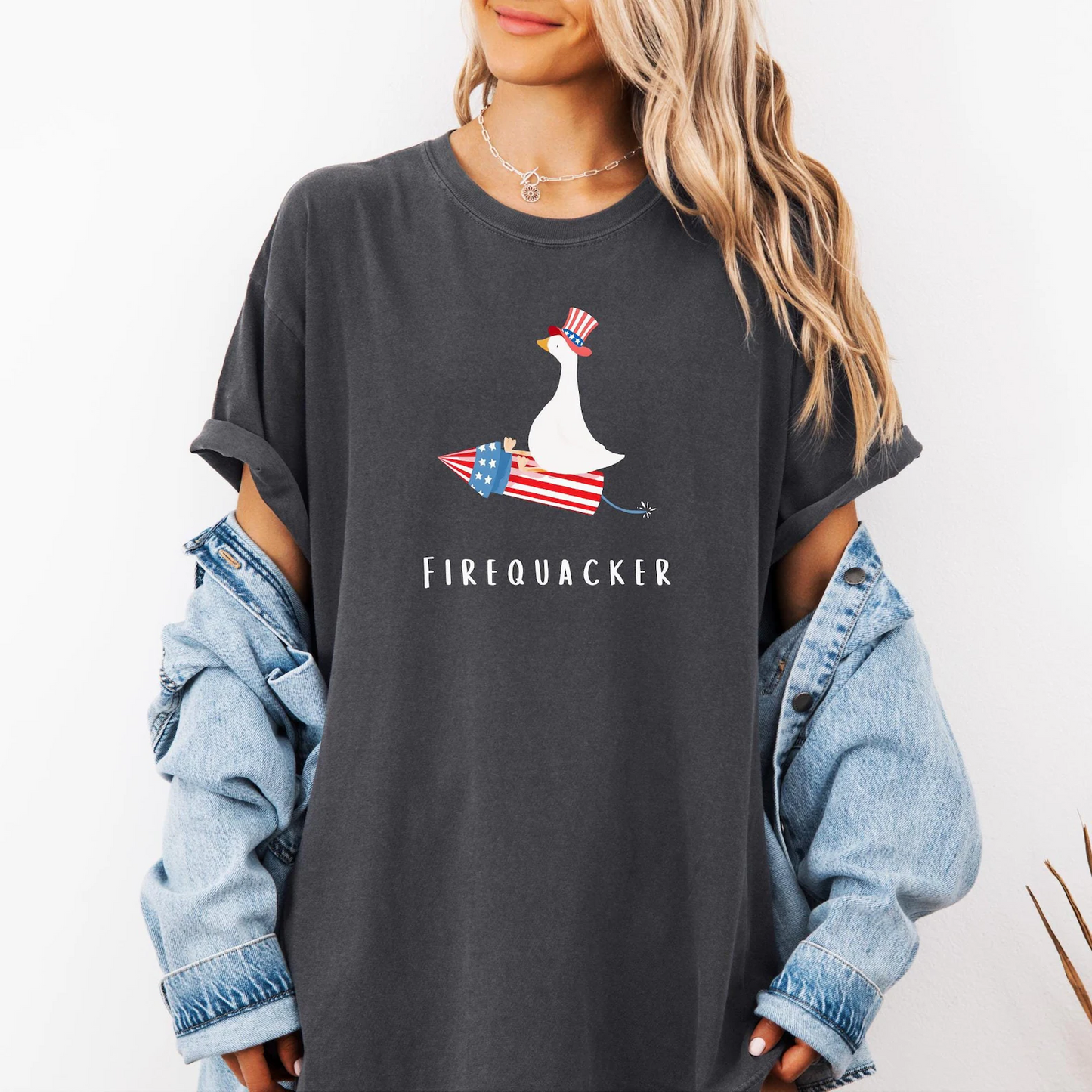 Firequacker Goose 4th Of July Shirt