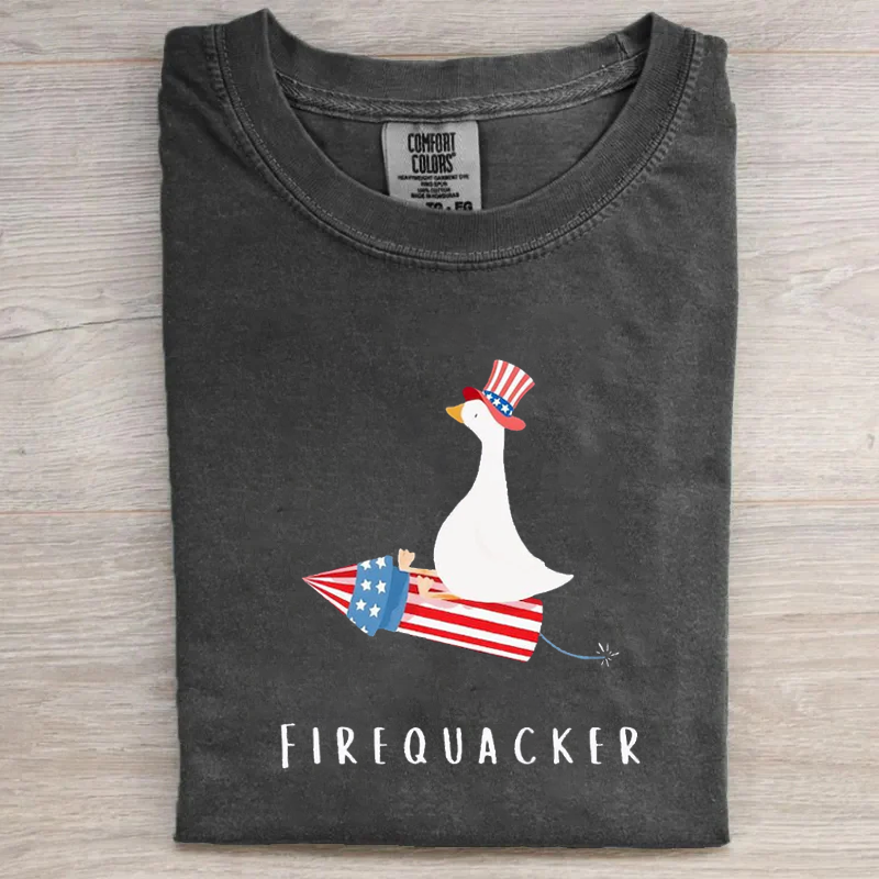 Firequacker Goose 4th Of July Shirt
