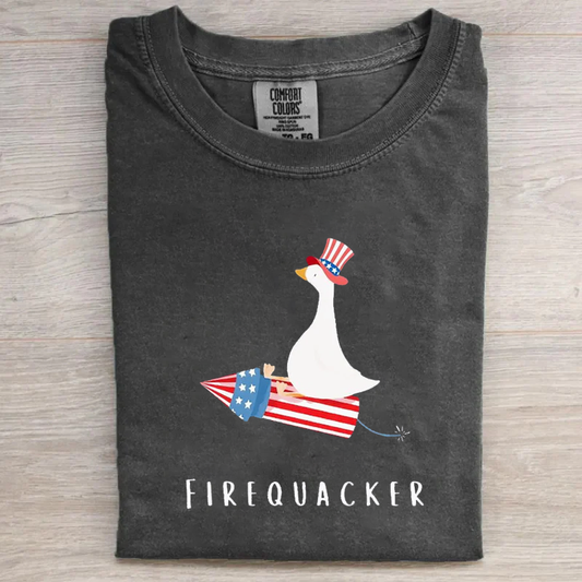 Firequacker Goose 4th Of July Shirt