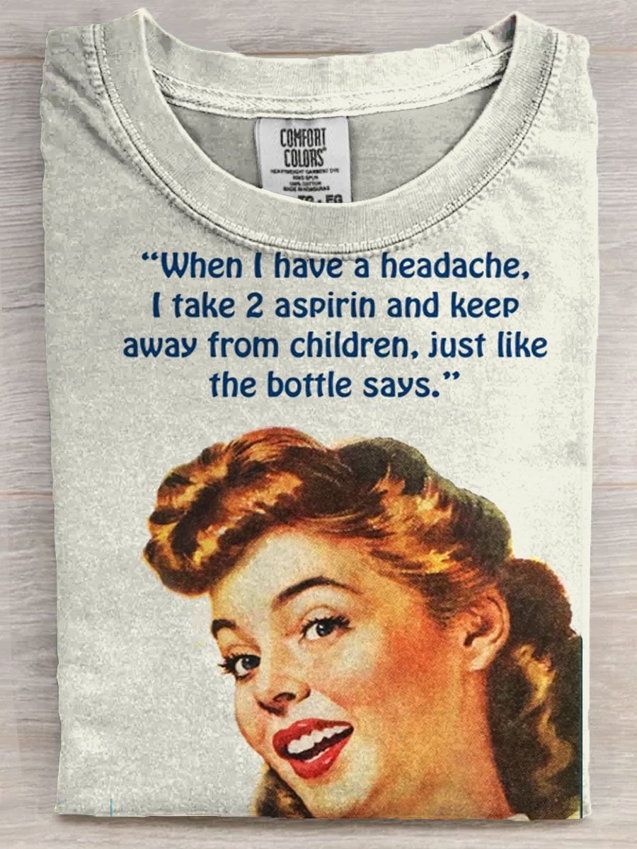 Vintage Funny Mothers Day Humor Art Casaul Short Sleeve T-shirt