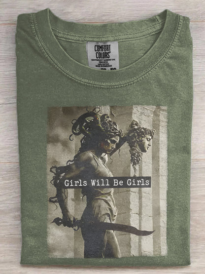 Girls Will Be Girls Medusa with the Head of Perseus Tee