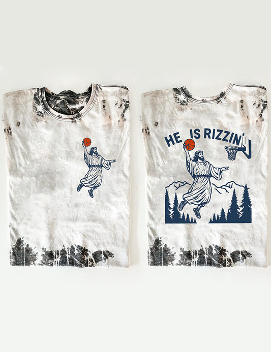 He Is Rizzin' Jesus Tee
