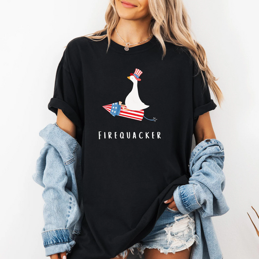 Firequacker Goose 4th Of July T-shirt