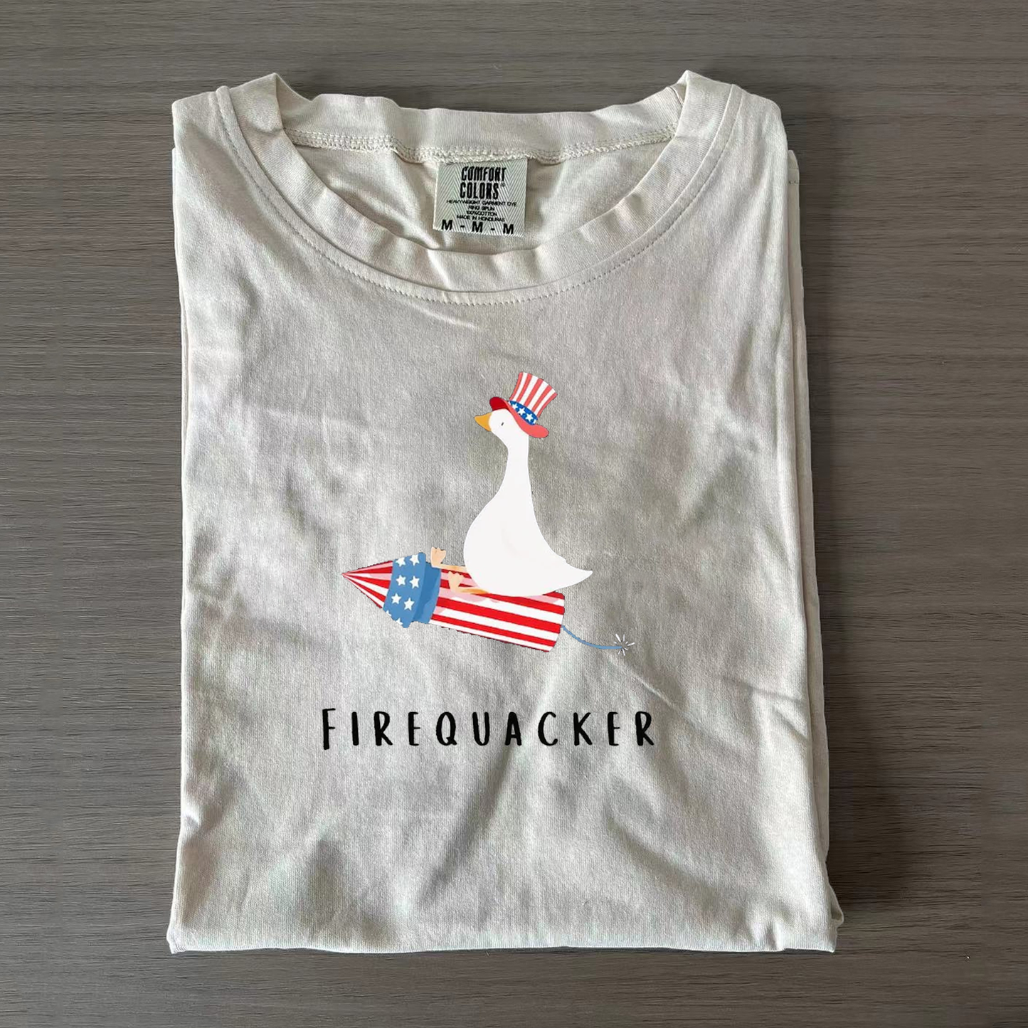 Firequacker Goose 4th Of July T-shirt