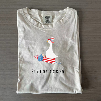 Firequacker Goose 4th Of July T-shirt